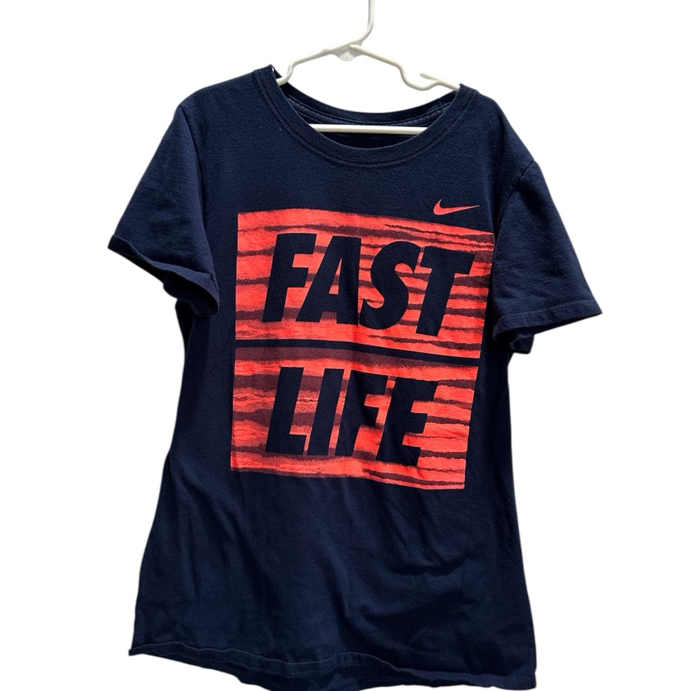 Nike Kids Blue Red Tee Size S